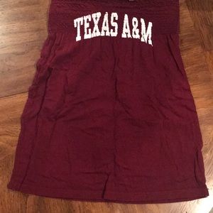 Texas A&M T-shirt strapless Top